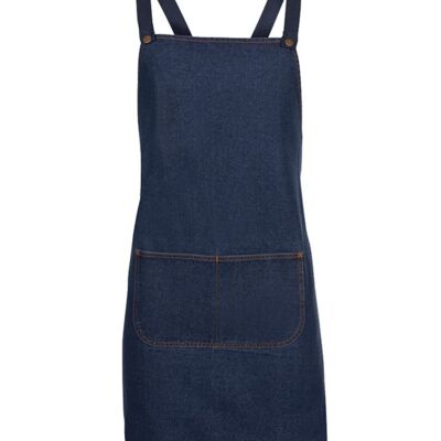 Cross Back Denim Apron - Long  Thumbnail