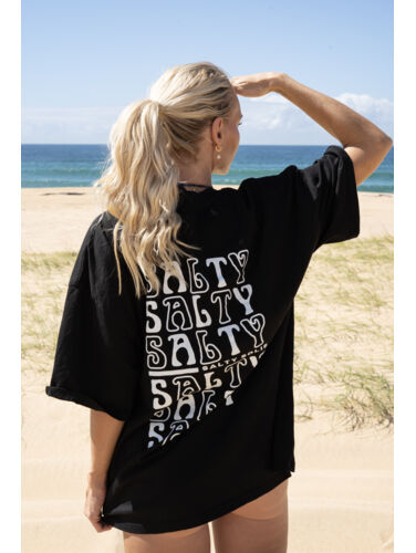 SALTY OVERSIZED TEE - BLACK Thumbnail