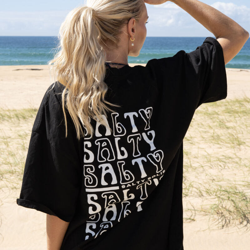 SALTY OVERSIZED TEE - BLACK Thumbnail
