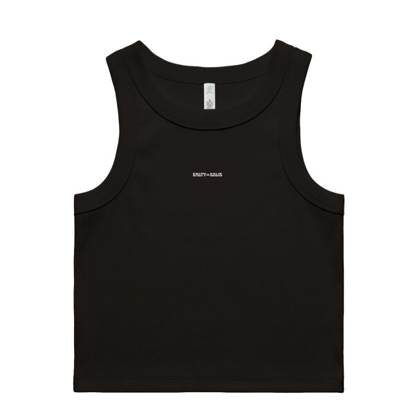 SALTY RIBBED TANK - BLACK  Thumbnail