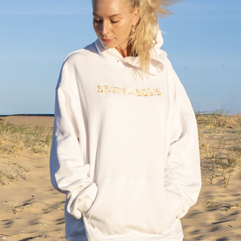 SALTY HOODIE - WHITE Thumbnail